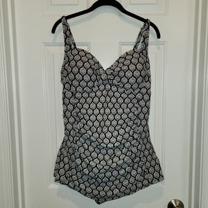 Merona Swimsuit, One piece with attached ruched "skirt"
